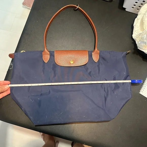 Longchamp Navy and Brown Tote Bag - Picture 16 of 16